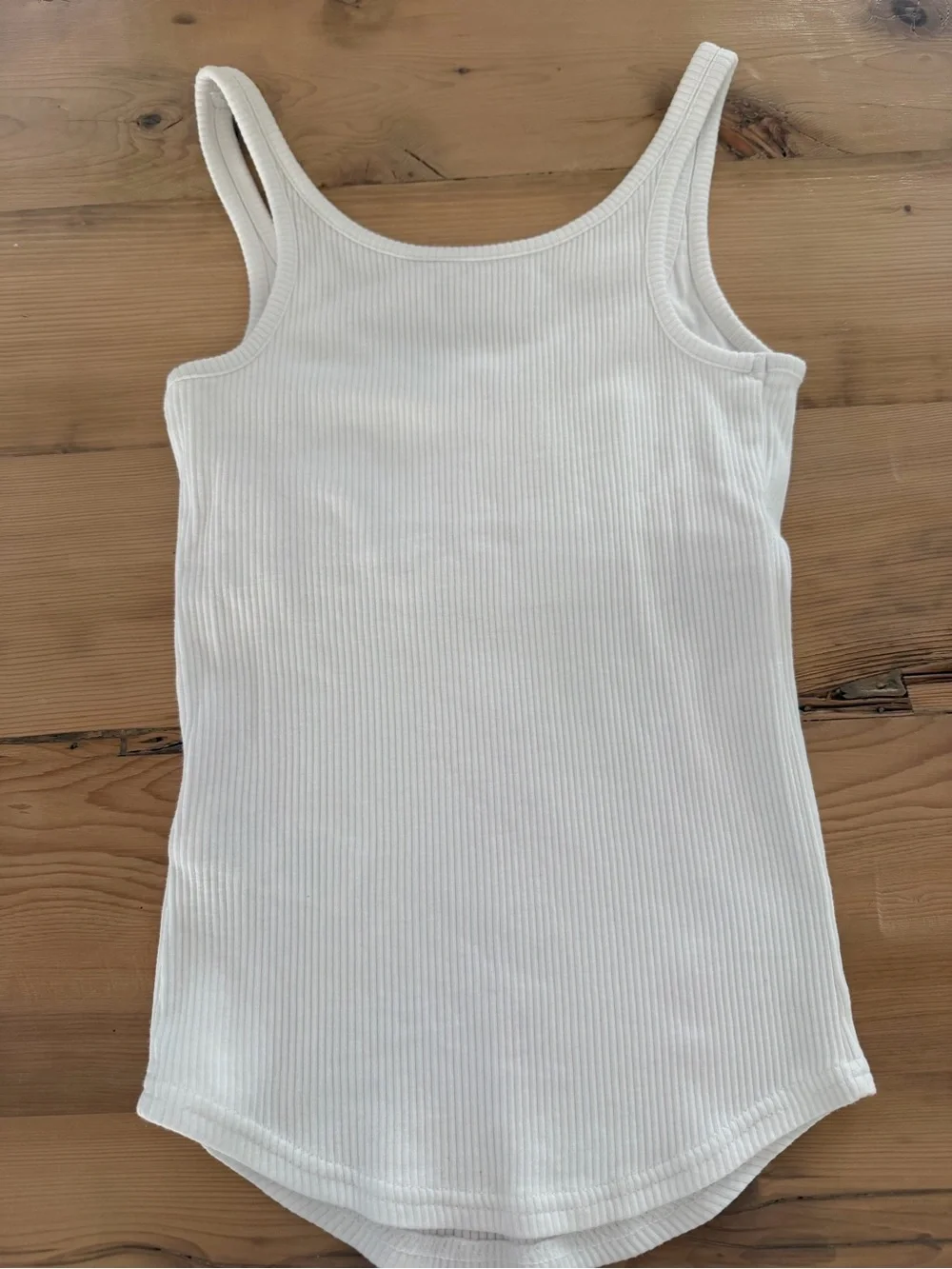 J.Crew Cream Ribbed Tank Top — Slim Scoop Neck- new condition no tags.